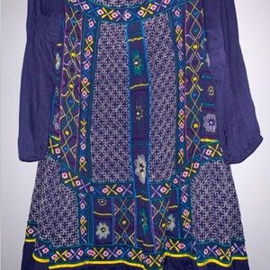 Anthropologie boho embroidered dress size 8